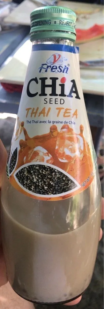 Chia seed thai tea