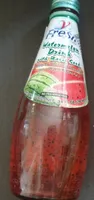 Watermelon drink with basil seed