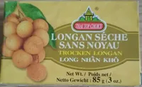 Longan sèche sans noyau