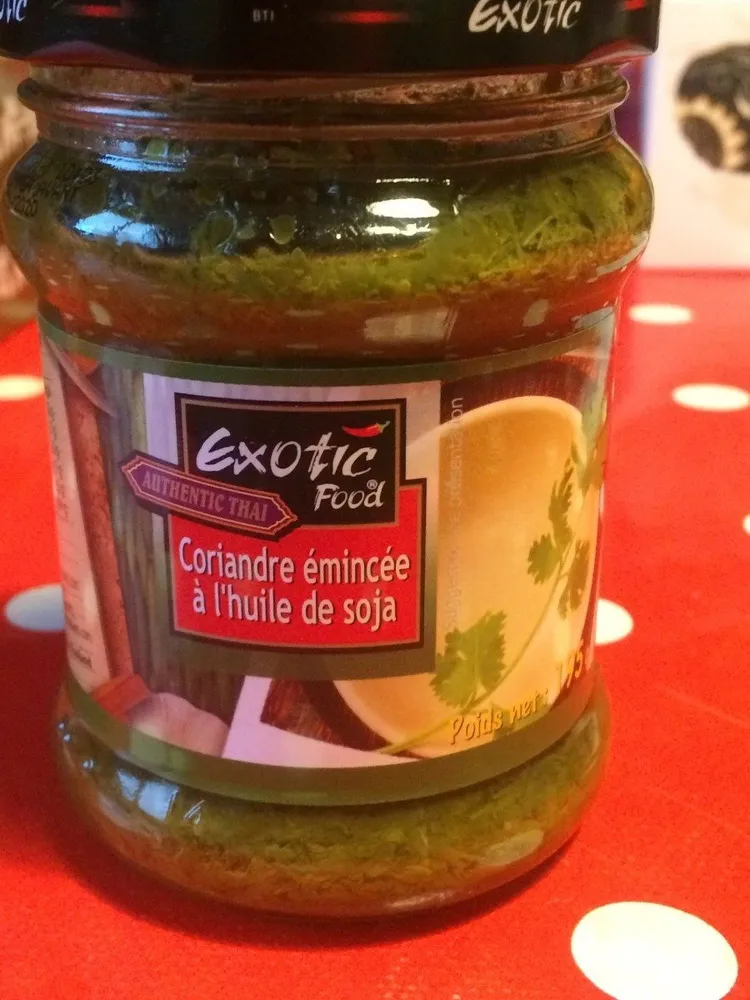 Coriandre emincée a l'huile de soja