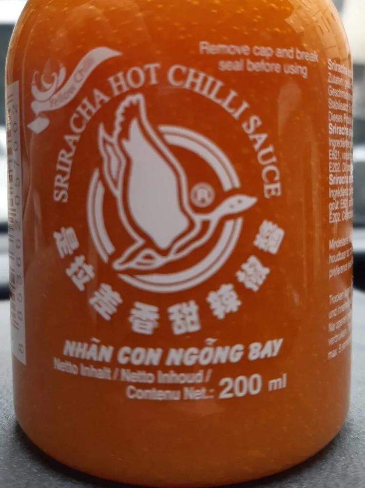 Sriracha hot chilli sauce yellow chilli