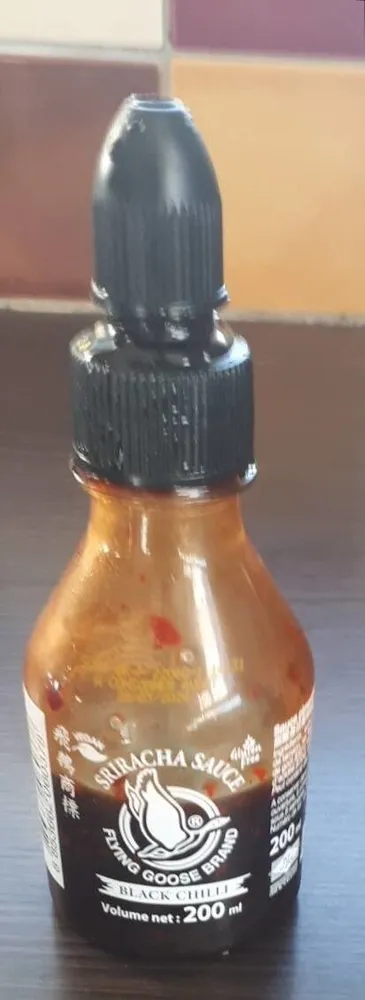 Sriracha sauce black chili