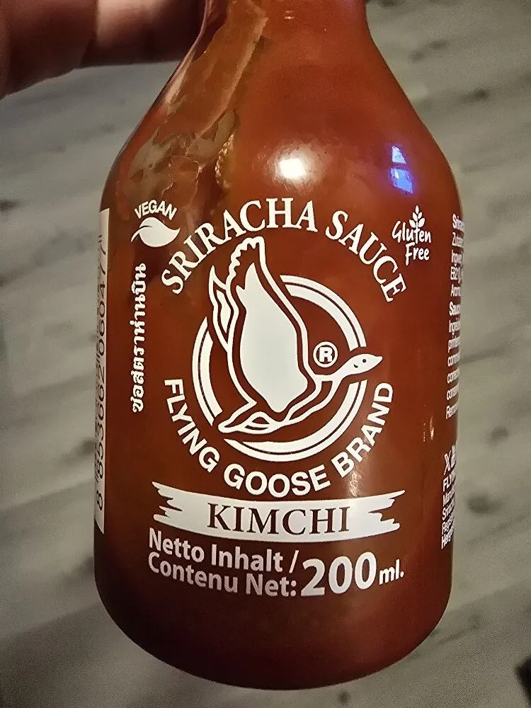 Sriracha sauce kimchi