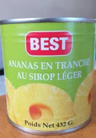 Ananas en tranche au sirop léger