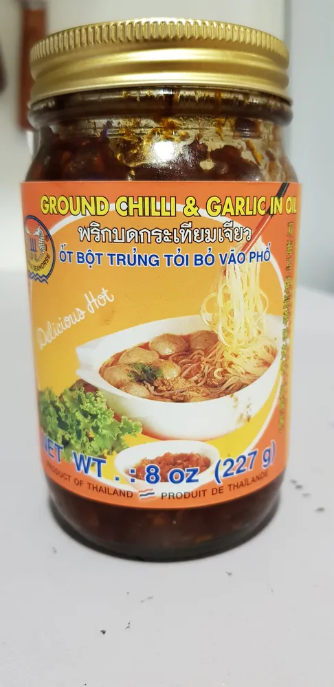 Ground Chilli & Garlic In Oil, Scharf