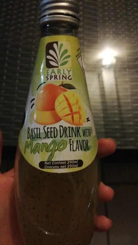 Basil seed drink with mango flavor
