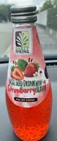 Basil seed drink with stawberry flavor