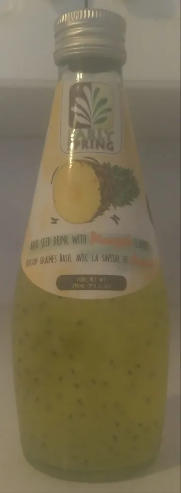 Basil Seed Drink with Pineapple Flavor