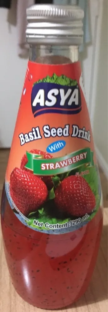 Basil seed drink strawberry