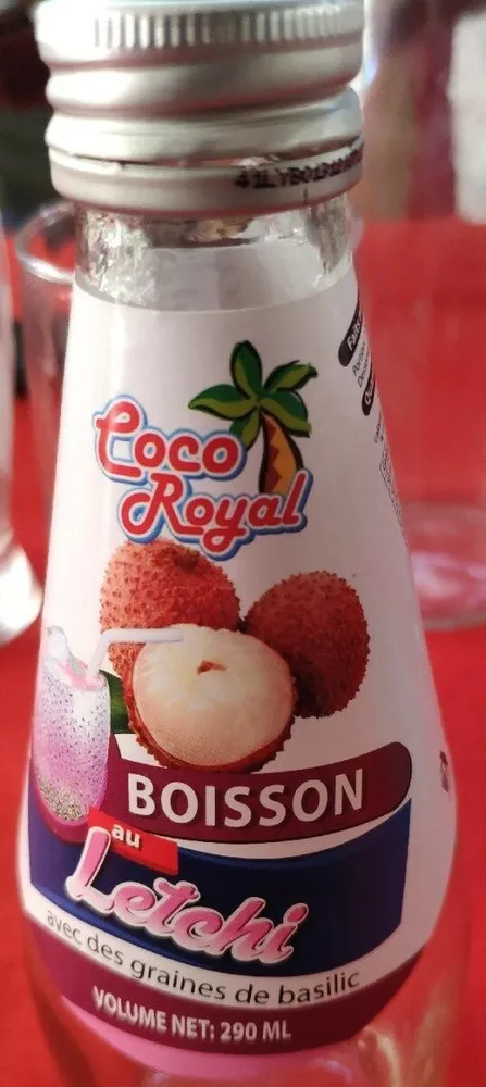 Coco Royal Letchi avec graines de basilic