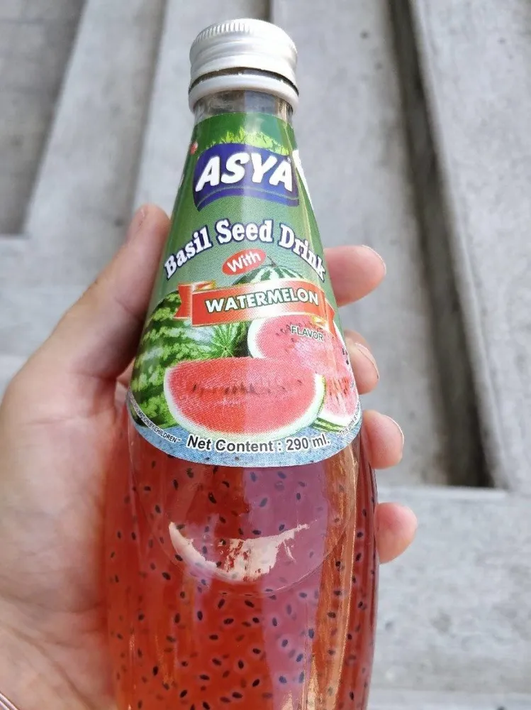 Basil seed drink watermelon
