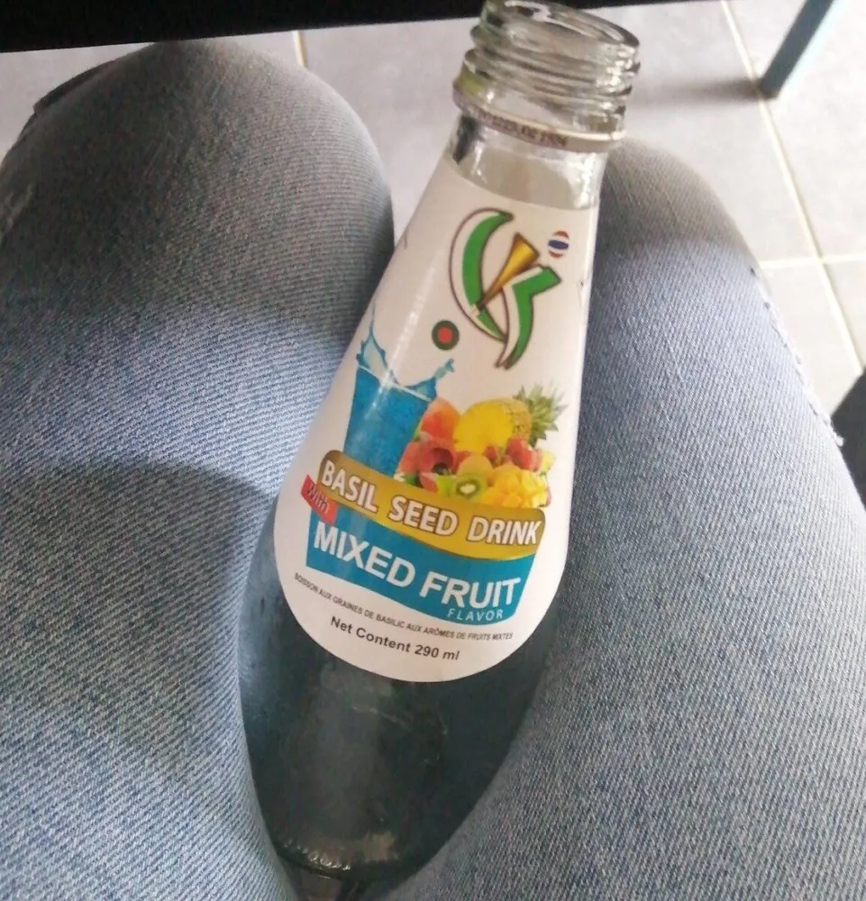 Basilic seed drink with mixed fruit