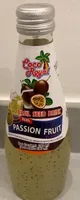 Basil seed drink with passion fruit