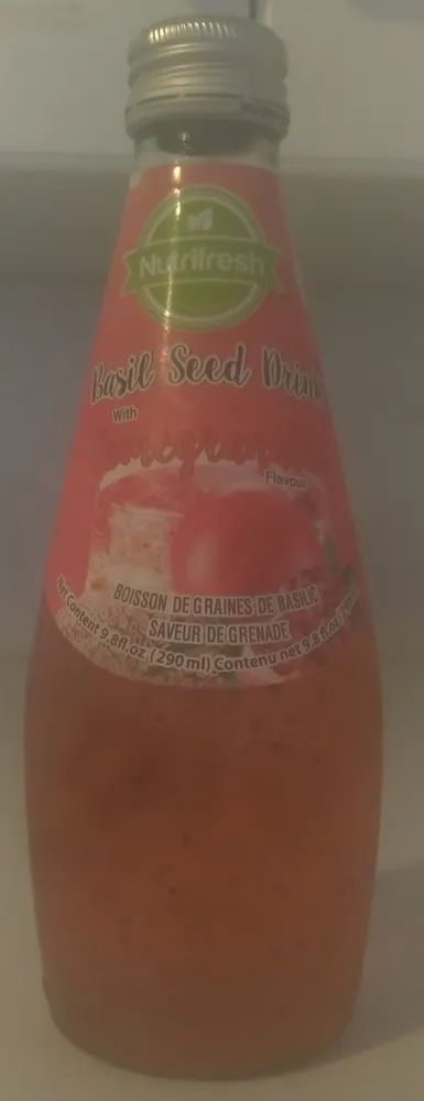 Basil Seed Drink with Pomegranate Flavour