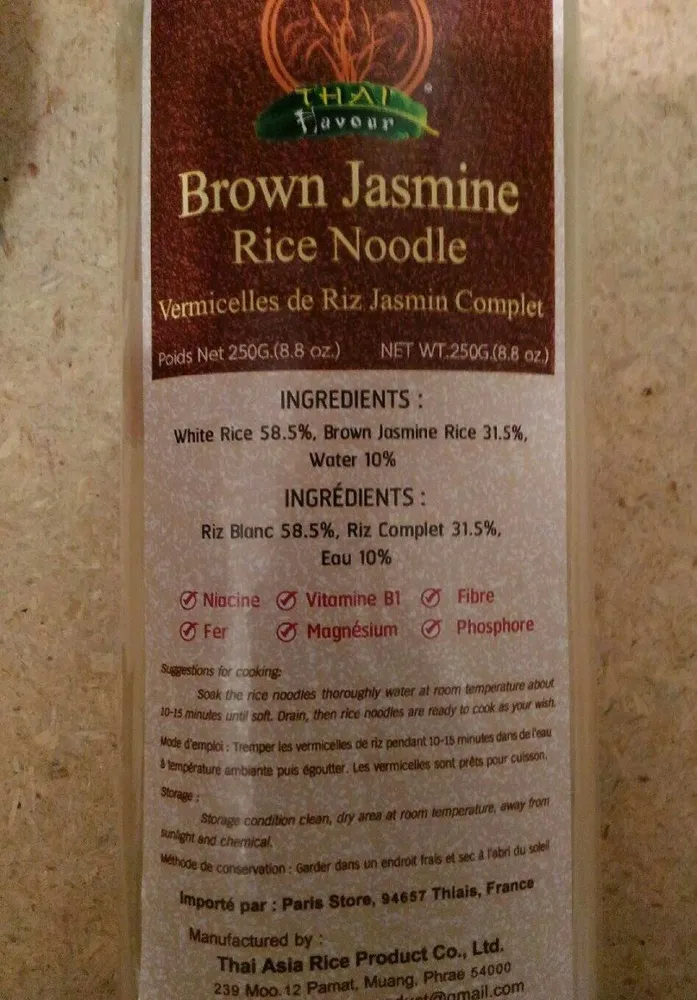 Vermicelles de riz jasmin complet
