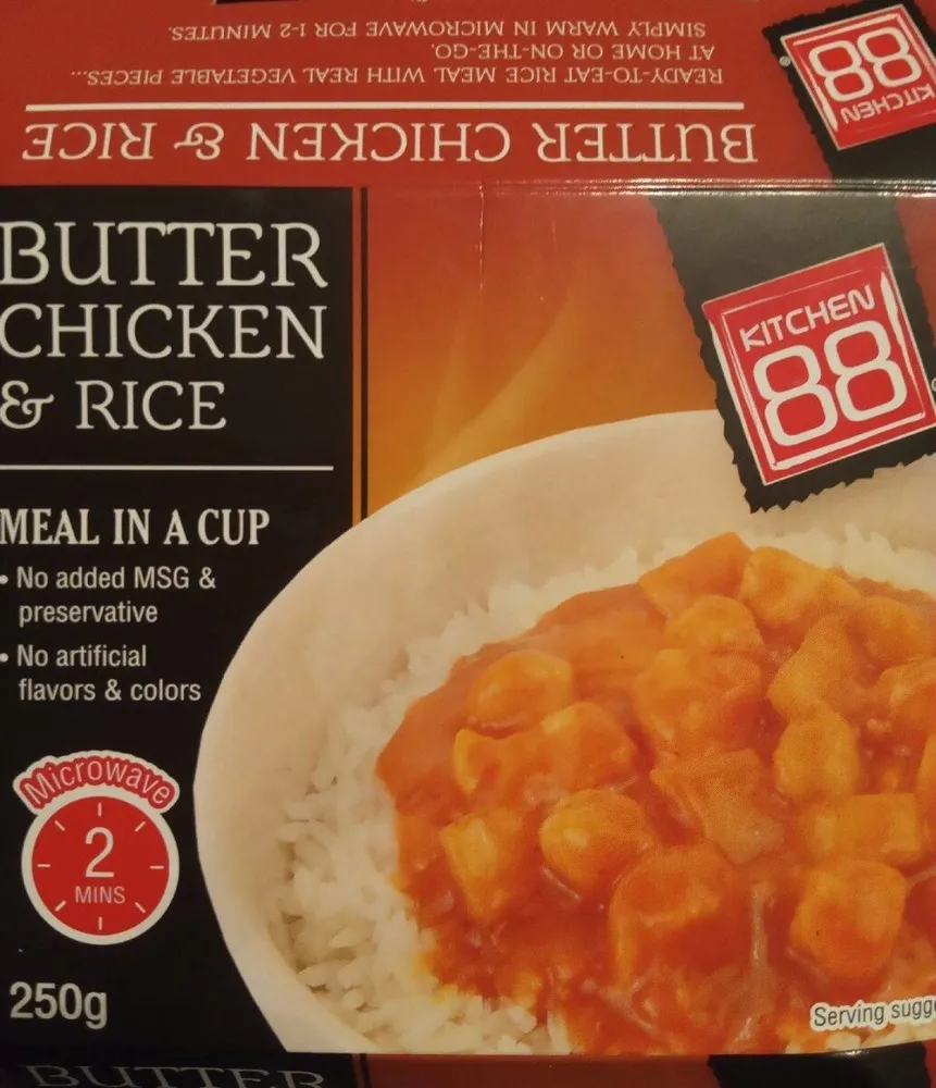 Butter chicken and rice
