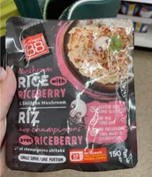 mushroom rice with riceberry and shiitake mushroom