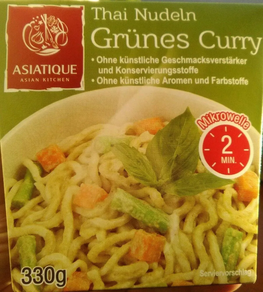 Box nouille au curry vert