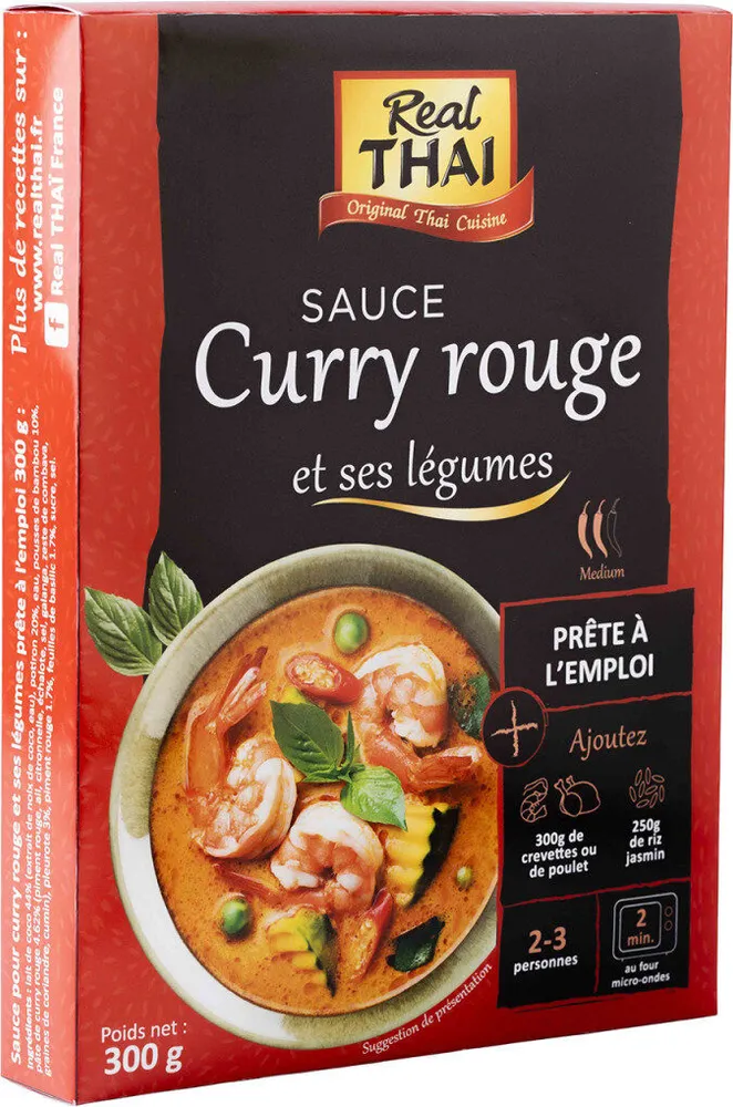 Sauce Curry Rouge et ses légumes