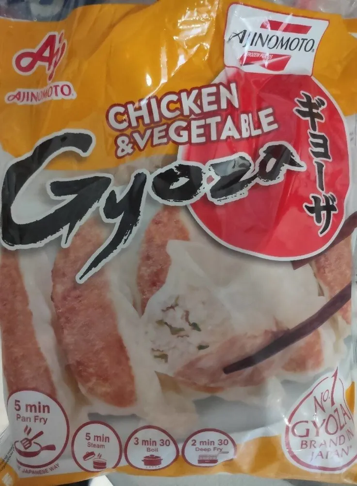 Gyozas de pollo y verduras
