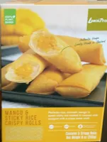 Mango sticky rice crispy rolls