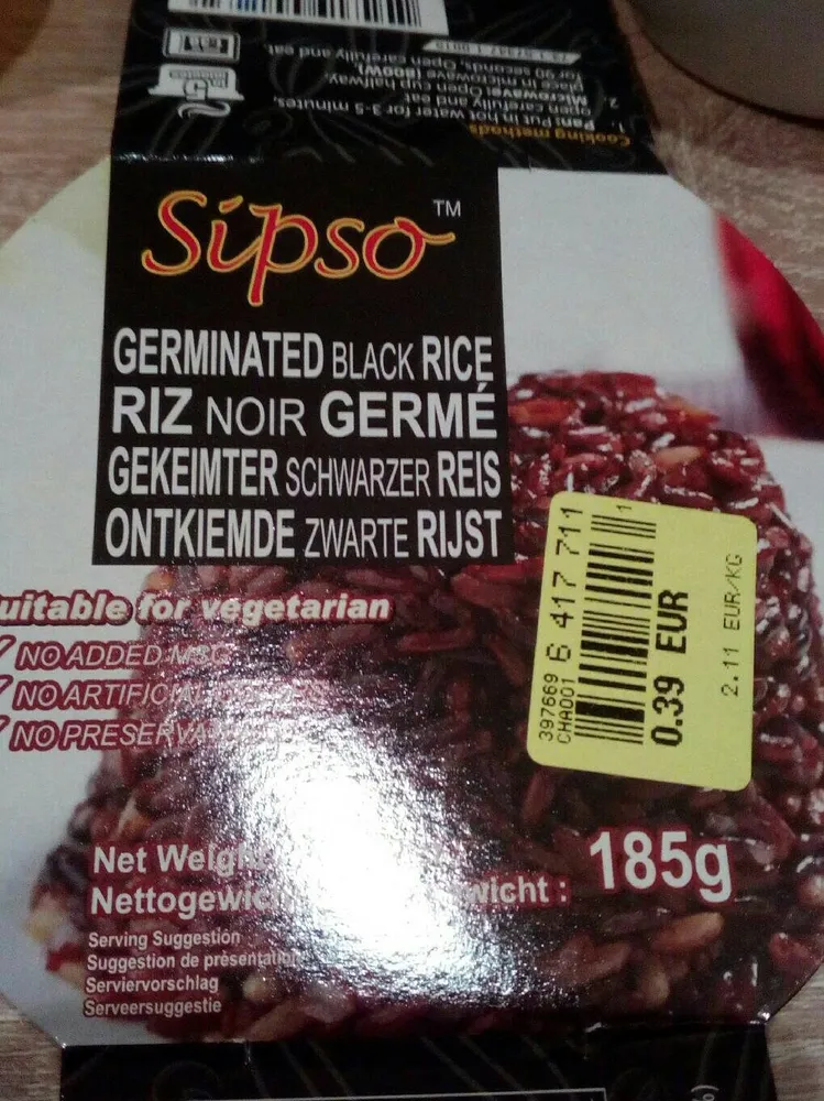 Riz noir germé