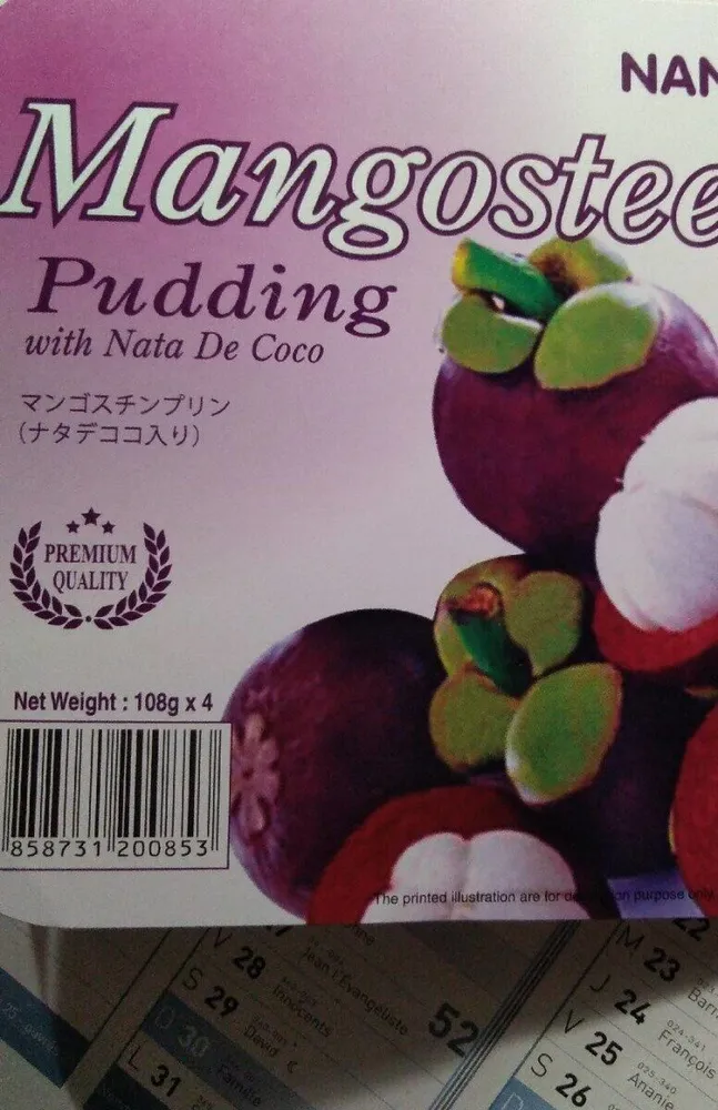 Mangosteen Pudding mit Nata de Coco
