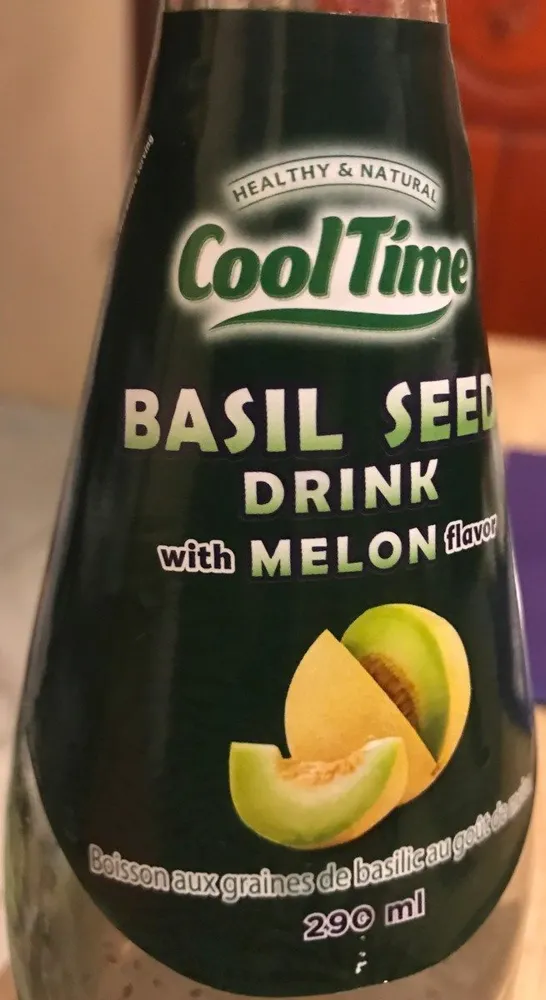Basil seed drink with melon flavour
