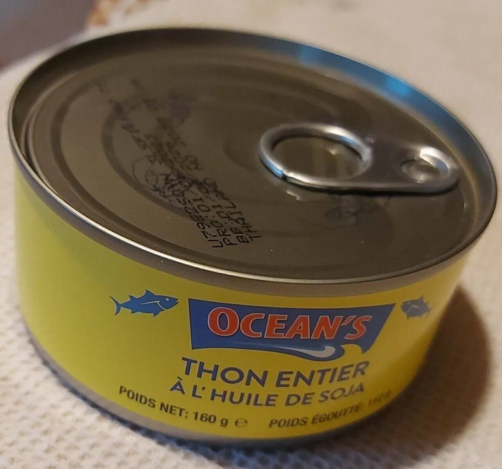 Thon  entier à l'huile de soja