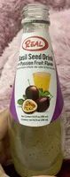 Basil seed drink with passion fruit flavour