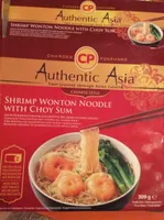 Shrimp wonton noodle with choy sum