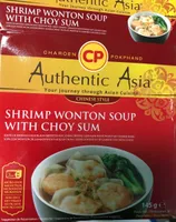 Shrimp wonton soup with choy sum
