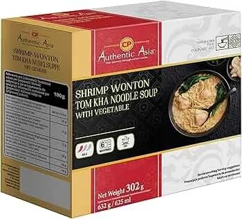Shrimp Wonton Tom Kha Nudelsuppe