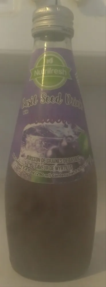 Basil Seed Drink with Blueberry Flavour