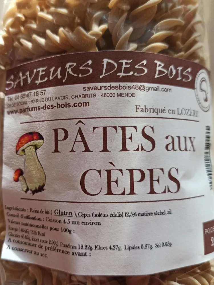 Pâtes aux cepes