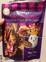 Salmon fish skin chips