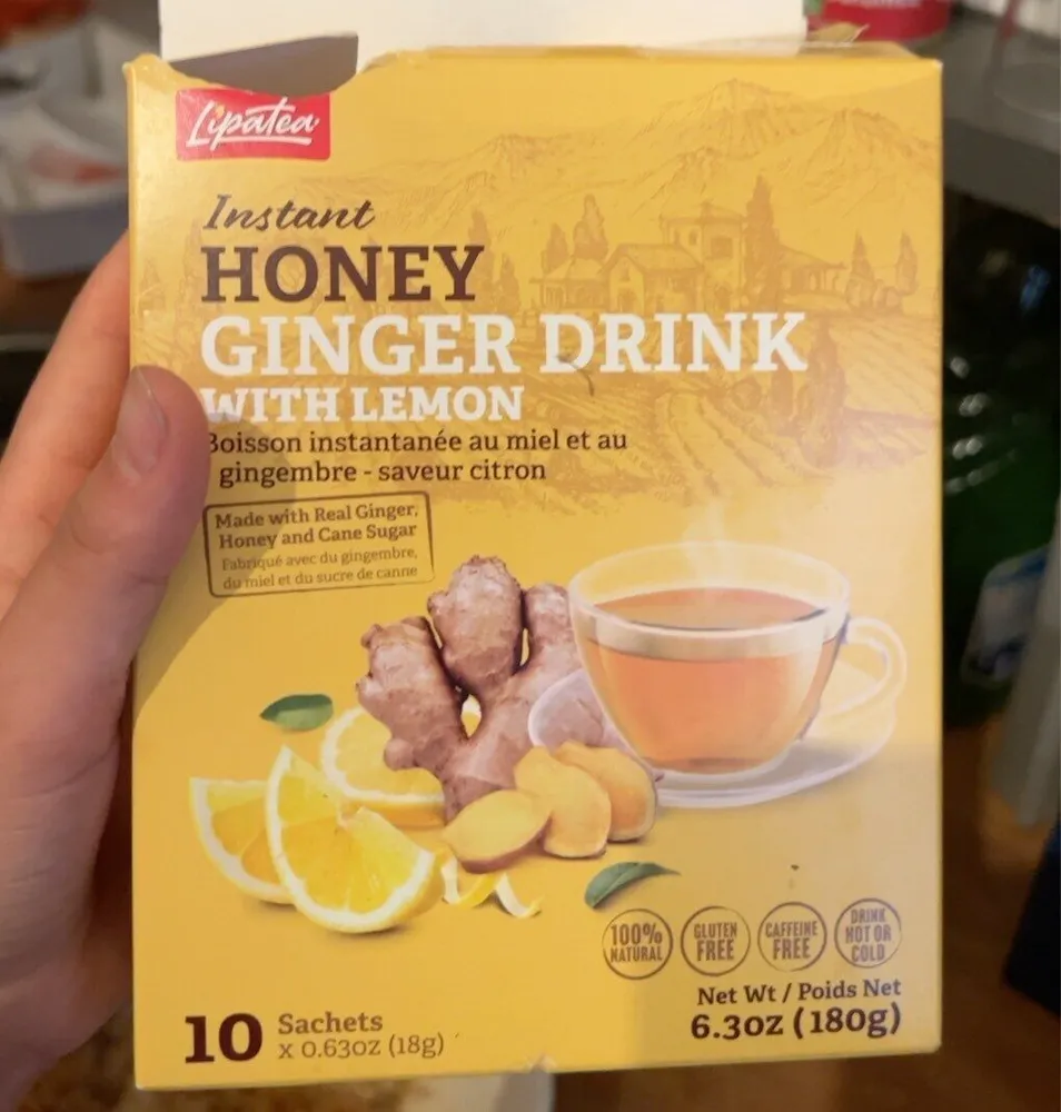 Honey, ginger drink with lemon