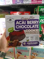 Acai berry cookie sandwiches