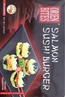Salmon sushi burger