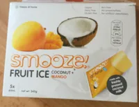 Smooze! Fruit Ice Pops Coconut + Mango 5X65ML