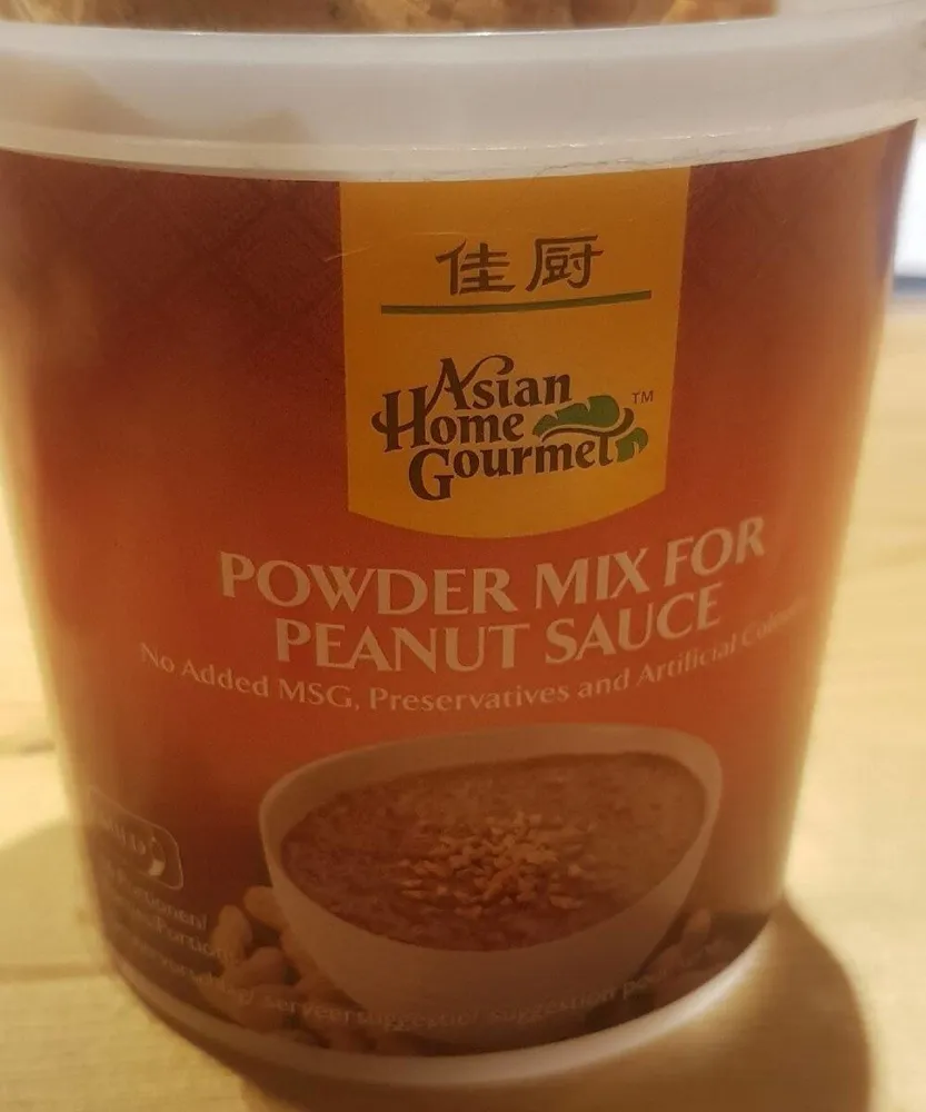 Powder mix for peanut sauce