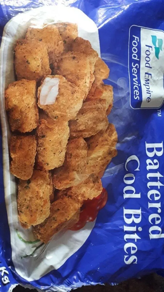 Battered cod Bites