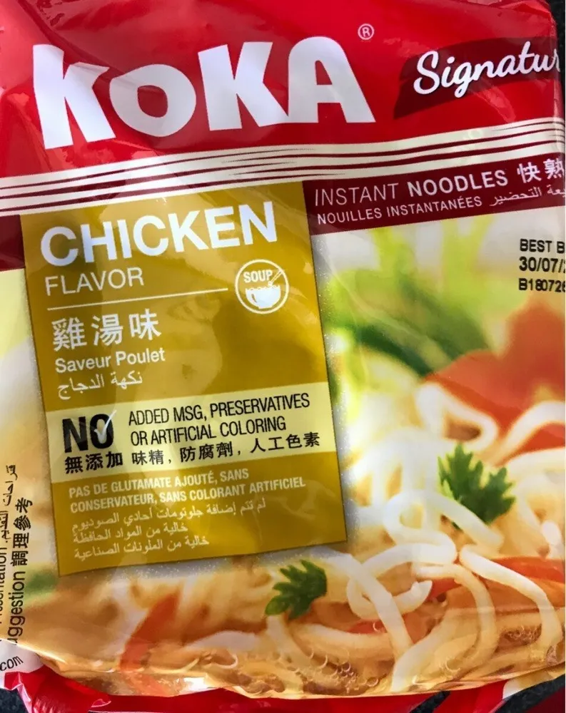 Instant noodles chicken flavor