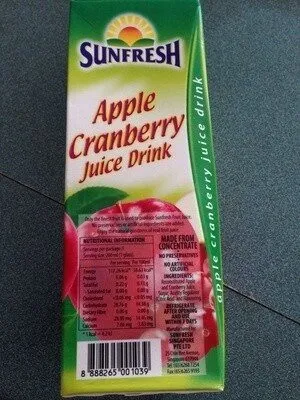 Apple cranberry juice drink