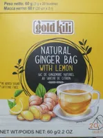 Natural ginger bag with lemon