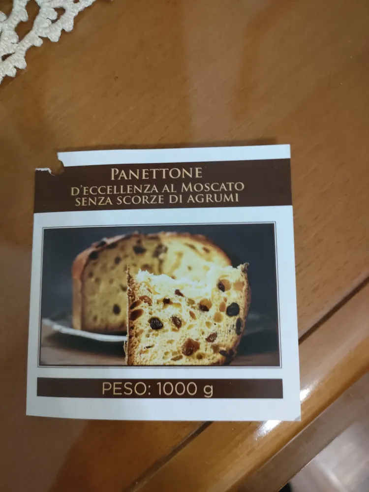 Panettone d'eccellenza al Moscato senza scorze di agrumi
