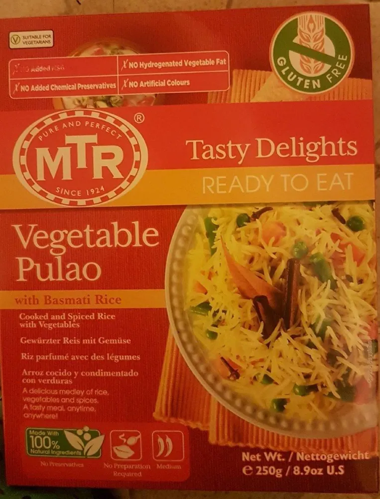 Vegetable Pulao 250G (vegeta. Reis) MTR