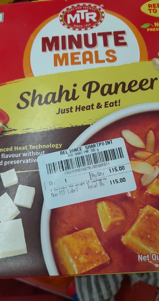 Mtr Ready To Eat Shahi Paneer