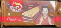 Chocolate flavoured cream wafer biscuits