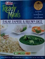 Palak paneer and brown rice